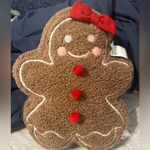 New Gingerbread cookie “girl” decorative pillow